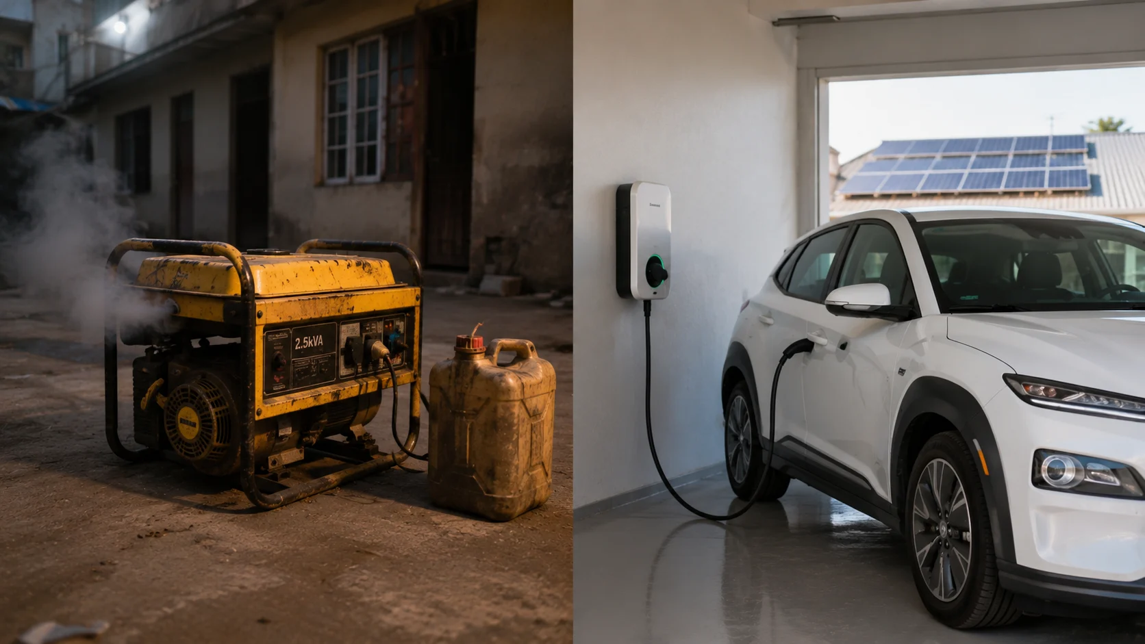 EV vs petrol generator cost comparison illustration